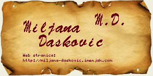 Miljana Dašković vizit kartica